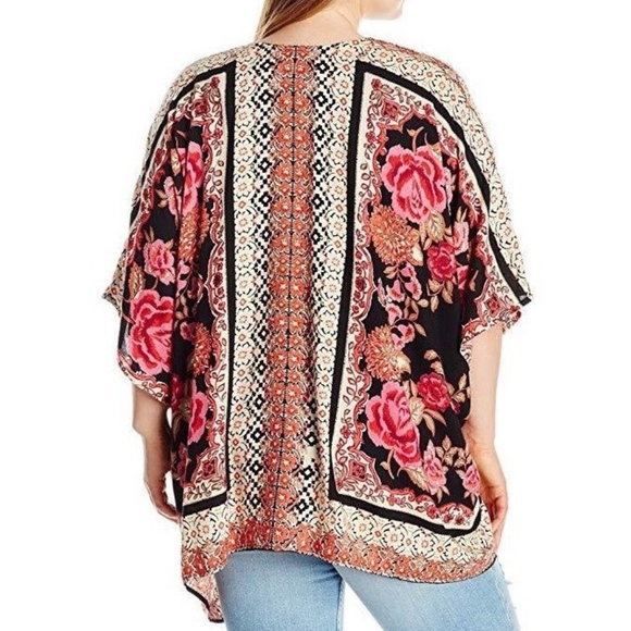 SALE NEW PLUS SIZE KIMONO COVER UP CARDIGAN JACKET - Picture 2 of 2